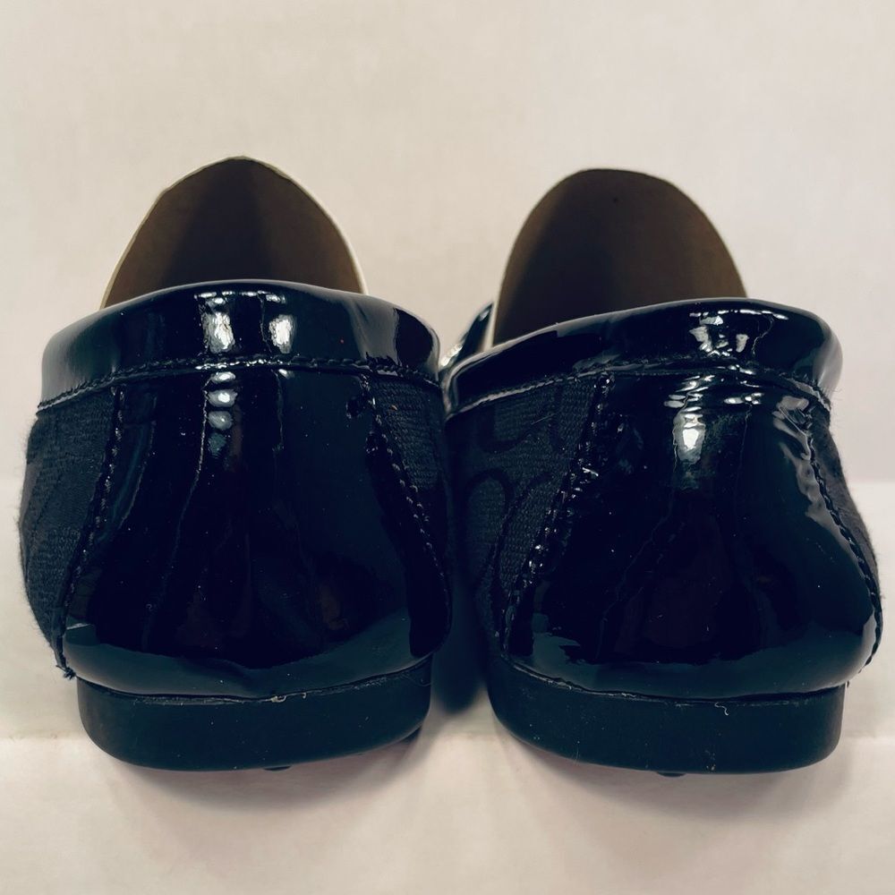 Coach Black Felisha Loafers with Silver Detailing Size 7.5 - Picture 4 of 5